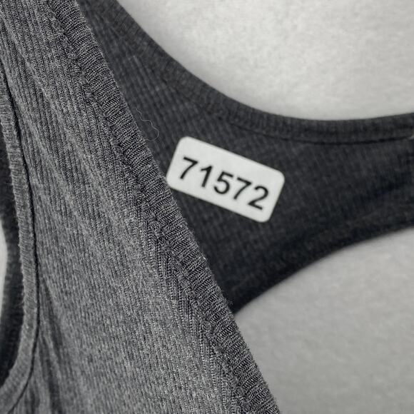 ALO YOGA Tank Top Womens S Sculpt Yoga Ribbed Keyhole Cutout Shell Workout Gray - Picture 9 of 9